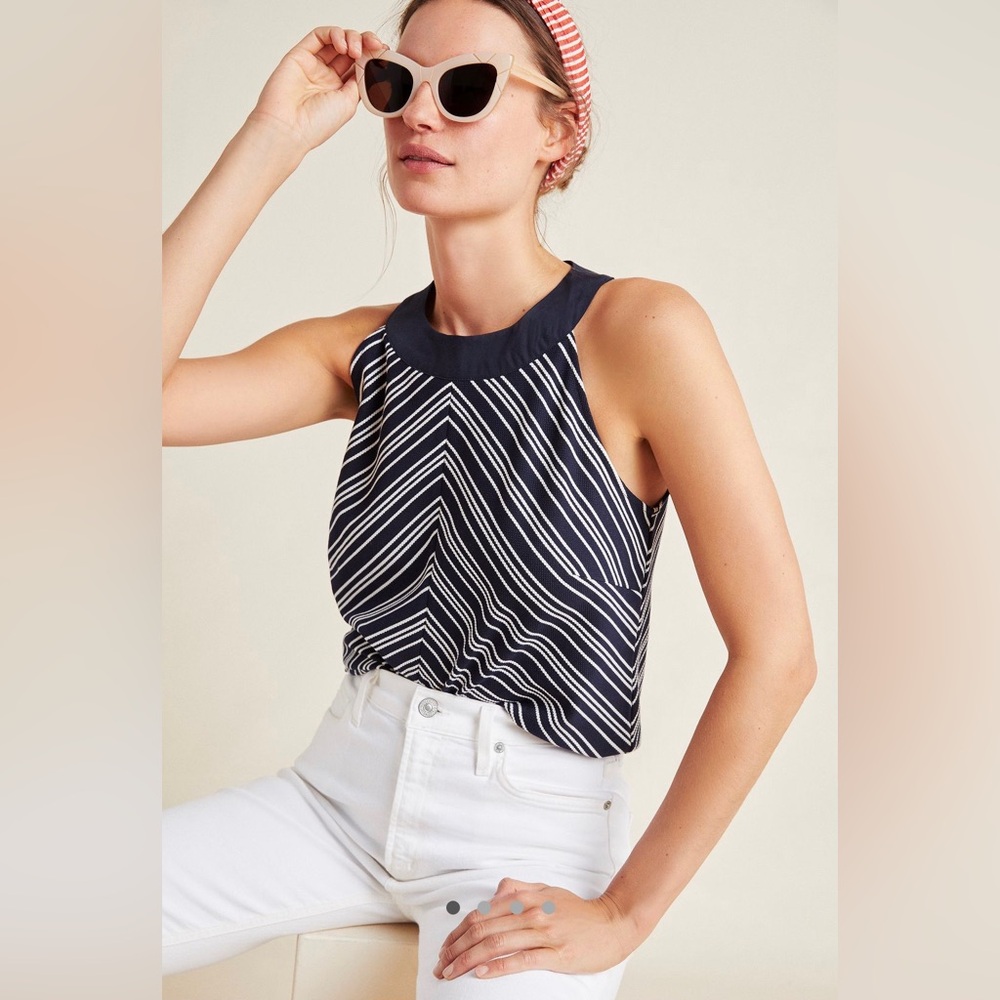 Sonata Striped Halter Tank